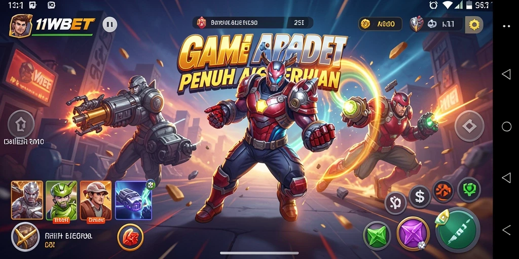 Screenshot gameplay 11WBET yang menampilkan aksi arcade yang mendebarkan.