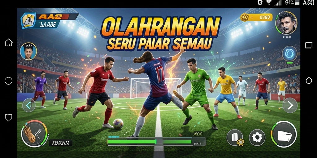 Tampilan gameplay seru dalam permainan olahraga AA62.