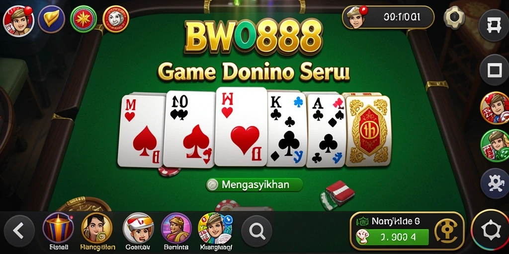 Tampilan utama gameplay BWO888 dengan pemain yang bersaing di papan Domino.