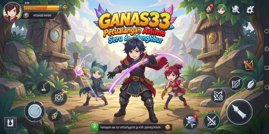 Menampilkan aksi seru dan karakter anime yang dinamis dalam gameplay.