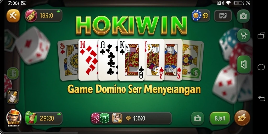 Screenshot utama HOKIWIN menampilkan gameplay seru dari permainan domino.