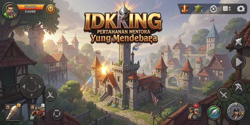 Menampilkan aksi invasif di medan perang Tower Defense.