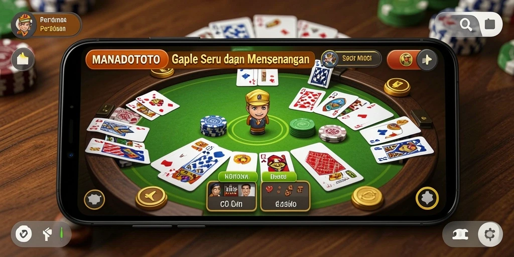 Tampilan gameplay menarik dari MANADOTOTO saat bermain Gaple.