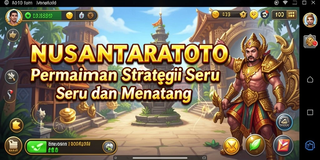 Tampilan dinamis gameplay strategi NUSANTARATOTO yang menantang.